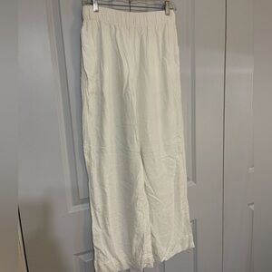 Abercrombie white linen pull on pants